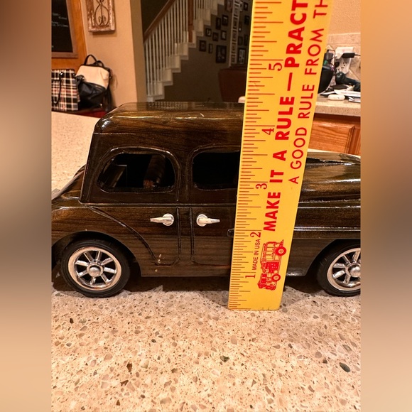 All Wood Car 11”  With Realistic Accessories and Details.Realistic Handles/decor - Picture 10 of 16